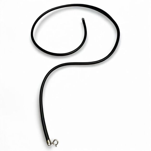 22” Black Cord Necklace - Unisex | 925 Silver Clasp | Minimalist | Great… - Picture 1 of 17